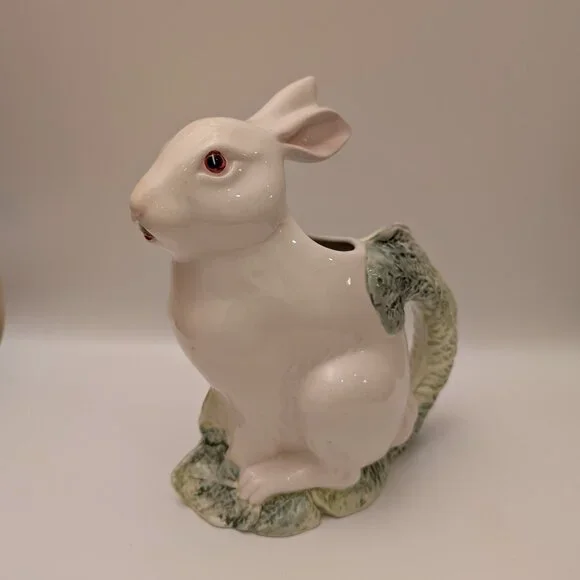 Vintage Pizzato Italy Bunny Pitcher – Handcrafted Ceramic Easter Rabbit 10.5" - Picture 2 of 7